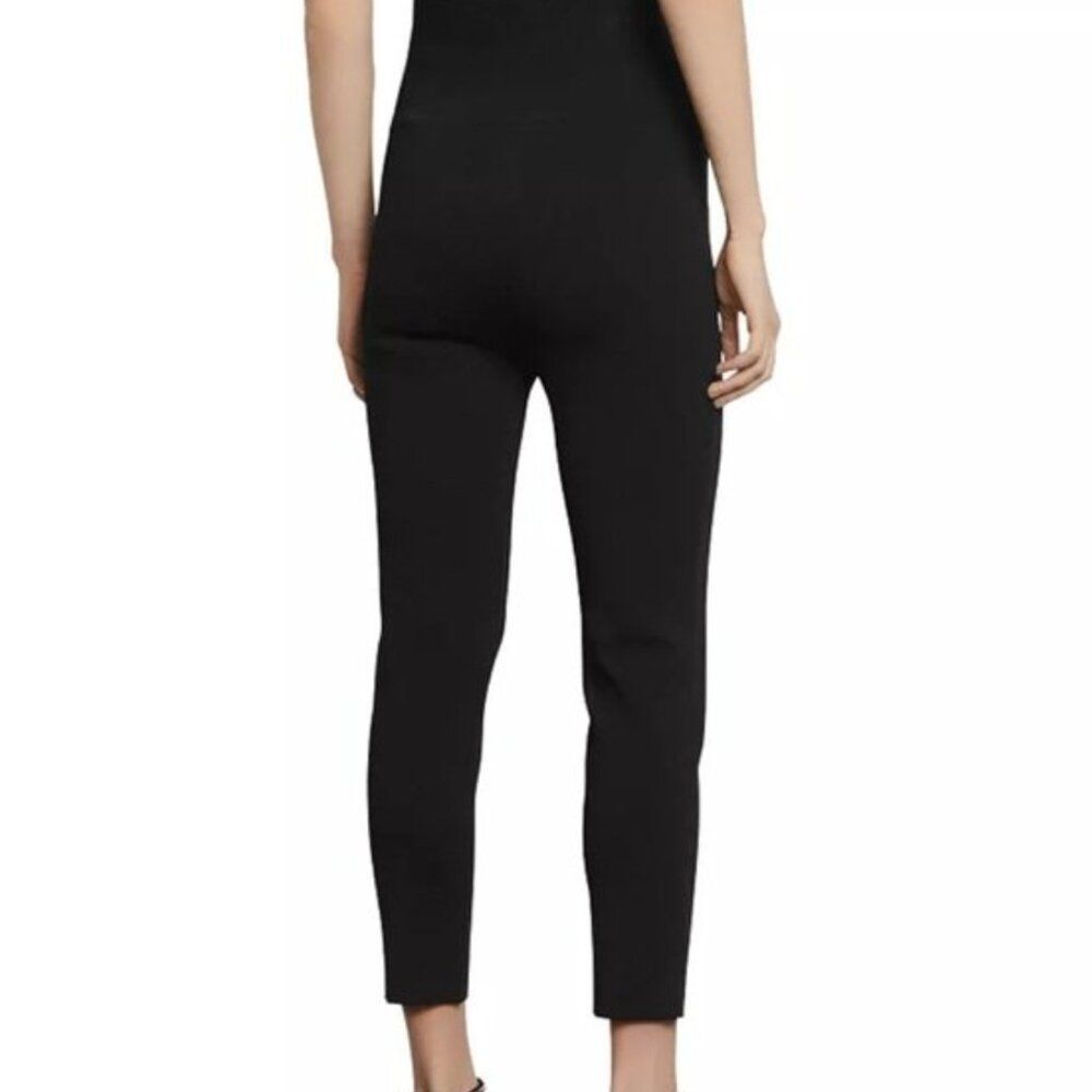 SANDRO Sienna Split-Ankle Black Knit Crop Leggings, Size 34 (0/XS) - Picture 4 of 14